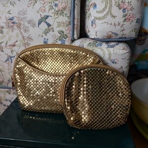 Vtg Metal Mesh Pouch Set
